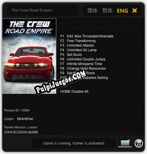 The Crew Road Empire: Cheats, Trainer +10 [MrAntiFan]