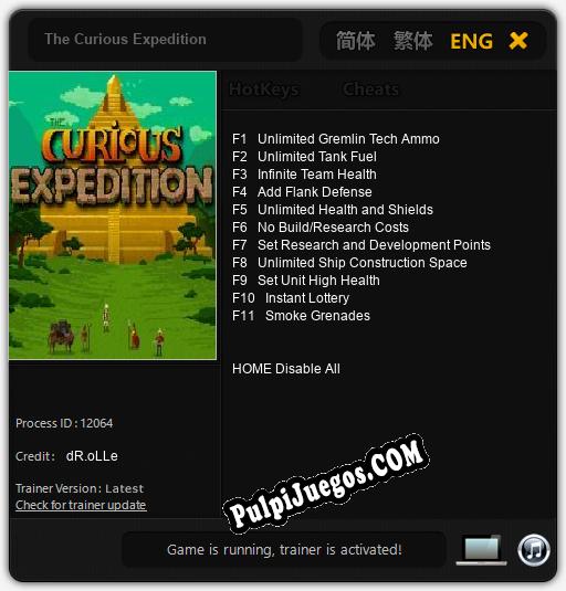 Entrenador liberado a The Curious Expedition [v1.0.5]