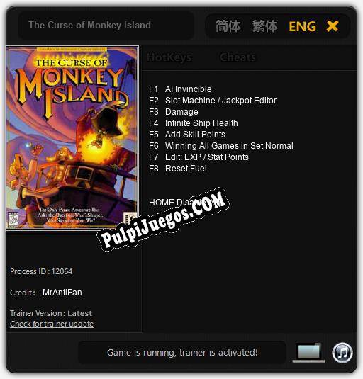 Entrenador liberado a The Curse of Monkey Island [v1.0.6]