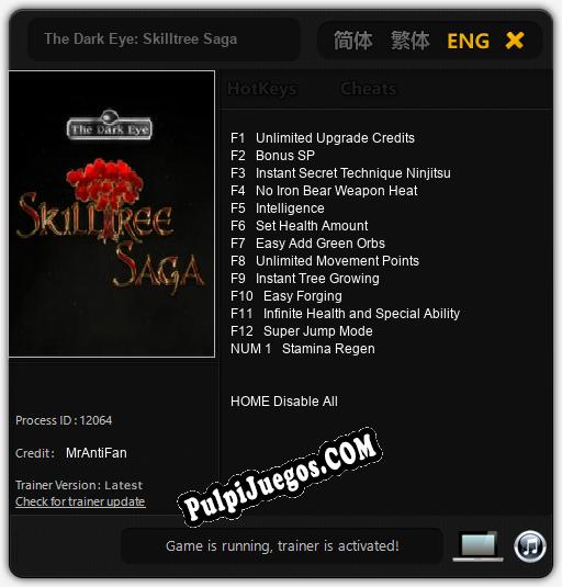 Entrenador liberado a The Dark Eye: Skilltree Saga [v1.0.8]