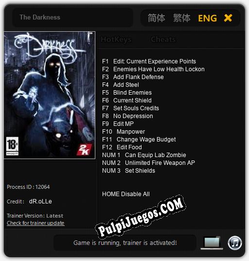 Entrenador liberado a The Darkness [v1.0.8]