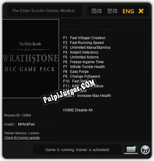 The Elder Scrolls Online: Wrathstone: Cheats, Trainer +13 [MrAntiFan]