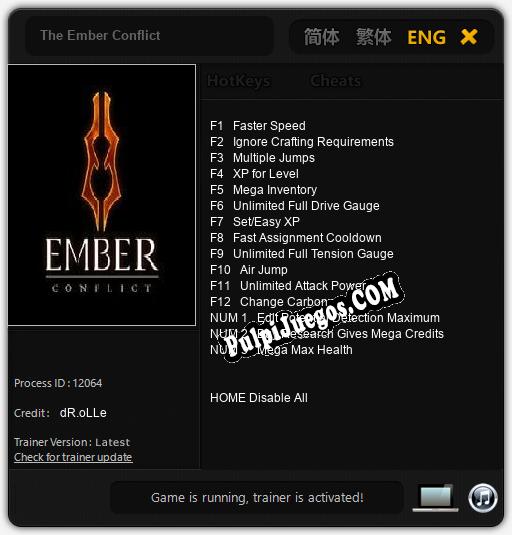 The Ember Conflict: Cheats, Trainer +15 [dR.oLLe]