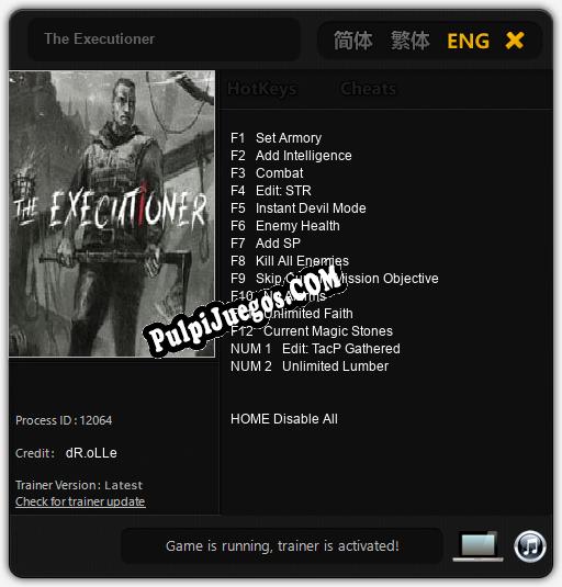 Entrenador liberado a The Executioner [v1.0.8]