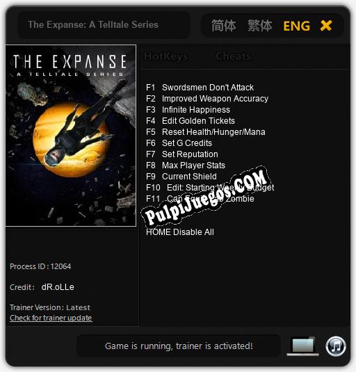 Entrenador liberado a The Expanse: A Telltale Series [v1.0.8]