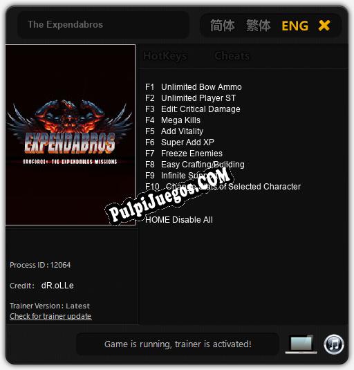 The Expendabros: Cheats, Trainer +10 [dR.oLLe]