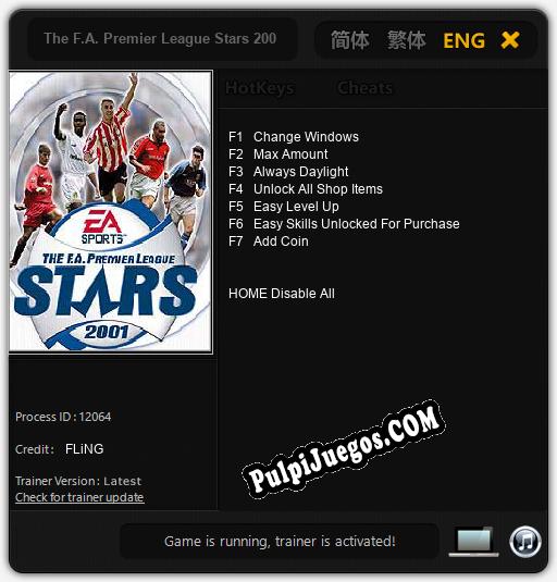 Entrenador liberado a The F.A. Premier League Stars 2001 [v1.0.2]