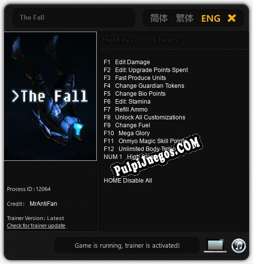 The Fall: Cheats, Trainer +13 [MrAntiFan]