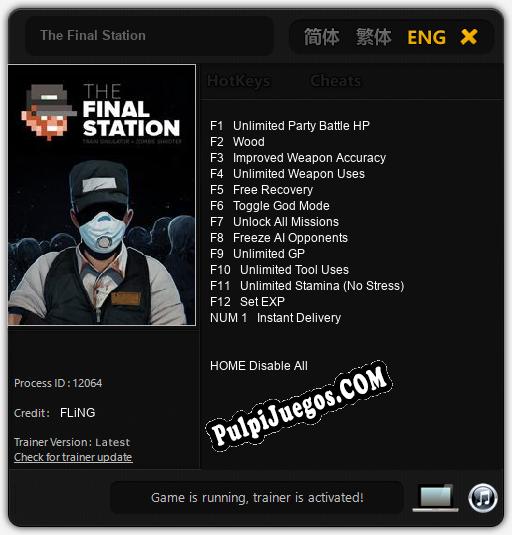 The Final Station: Trainer +13 [v1.8]