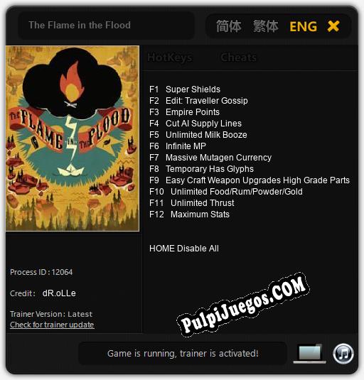 The Flame in the Flood: Cheats, Trainer +12 [dR.oLLe]