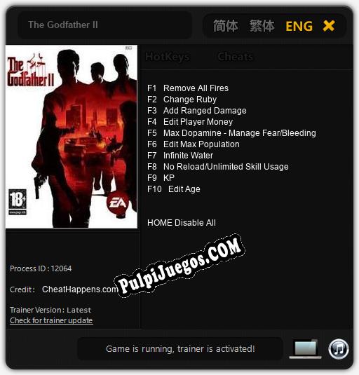 Entrenador liberado a The Godfather II [v1.0.5]