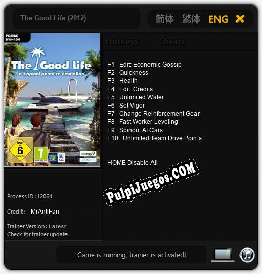 The Good Life (2012): Trainer +10 [v1.6]