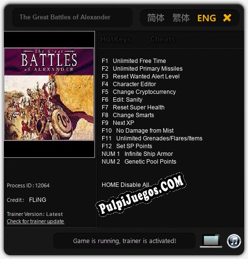 Entrenador liberado a The Great Battles of Alexander [v1.0.1]