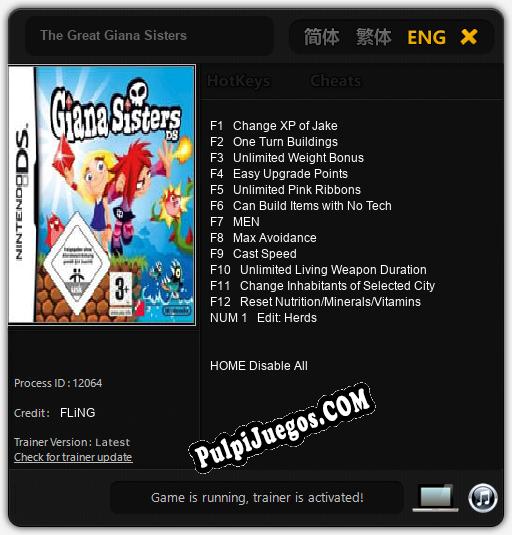 Entrenador liberado a The Great Giana Sisters [v1.0.9]