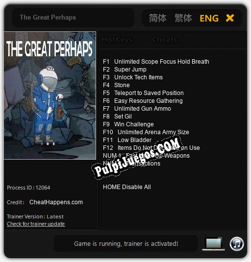 The Great Perhaps: Cheats, Trainer +14 [CheatHappens.com]