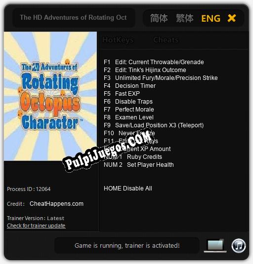 Entrenador liberado a The HD Adventures of Rotating Octopus [v1.0.6]