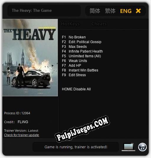 The Heavy: The Game: Trainer +9 [v1.5]