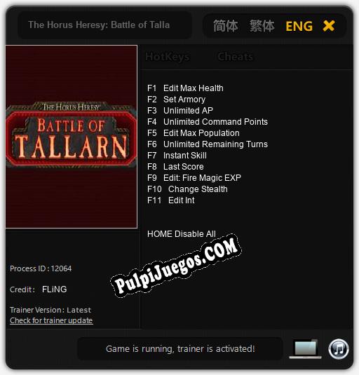 The Horus Heresy: Battle of Tallarn: Cheats, Trainer +11 [FLiNG]