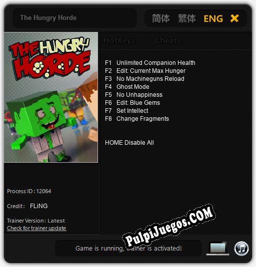 Entrenador liberado a The Hungry Horde [v1.0.8]