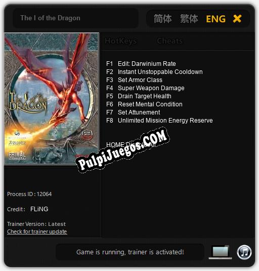 The I of the Dragon: Cheats, Trainer +8 [FLiNG]