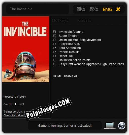 Entrenador liberado a The Invincible [v1.0.8]