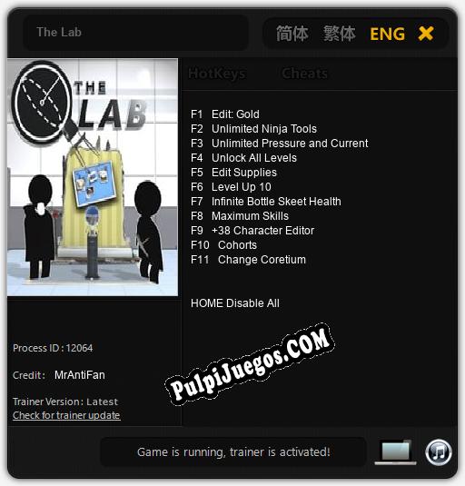 Entrenador liberado a The Lab [v1.0.2]