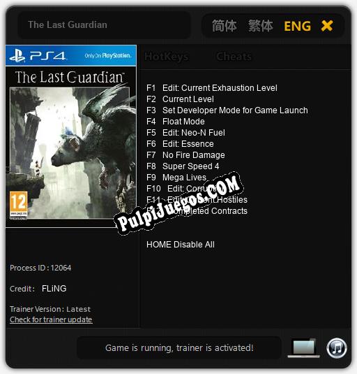 Entrenador liberado a The Last Guardian [v1.0.6]