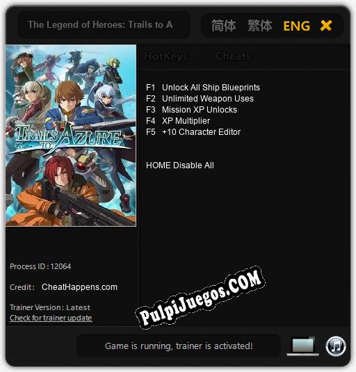 The Legend of Heroes: Trails to Azure: Cheats, Trainer +5 [CheatHappens.com]