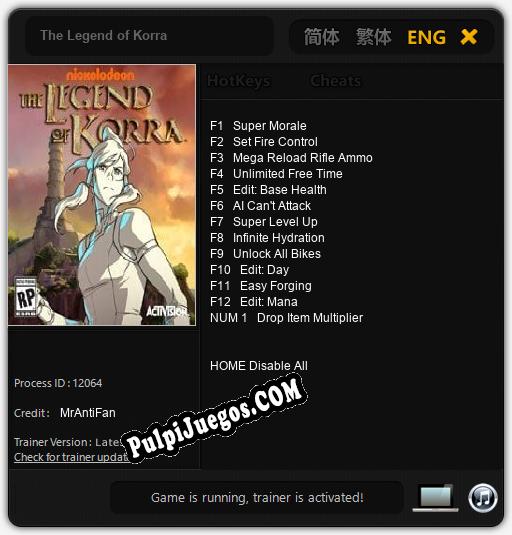 The Legend of Korra: Cheats, Trainer +13 [MrAntiFan]