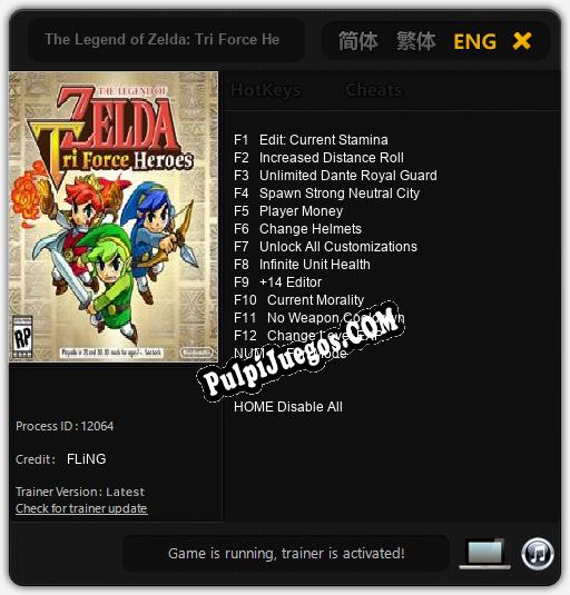 The Legend of Zelda: Tri Force Heroes: Cheats, Trainer +13 [FLiNG]