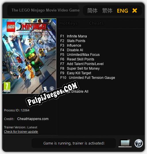 The LEGO Ninjago Movie Video Game: Cheats, Trainer +10 [CheatHappens.com]