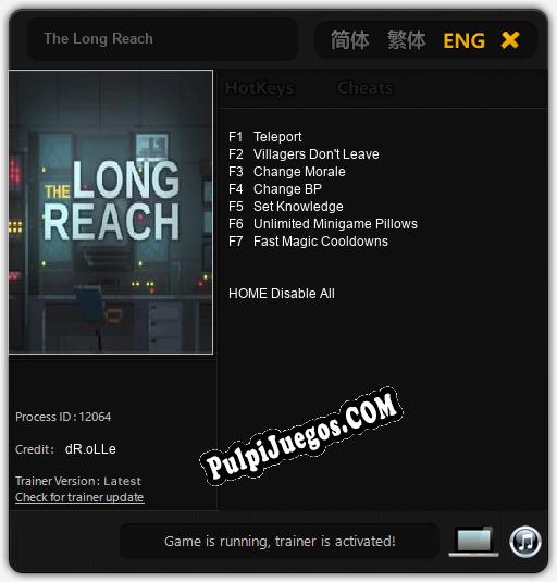 Entrenador liberado a The Long Reach [v1.0.8]