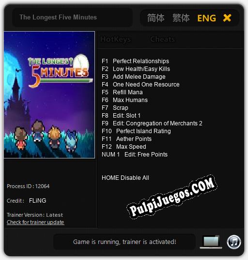 Entrenador liberado a The Longest Five Minutes [v1.0.4]