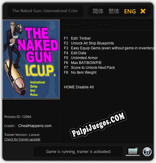 The Naked Gun: International Crime Unit Police: Trainer +8 [v1.3]