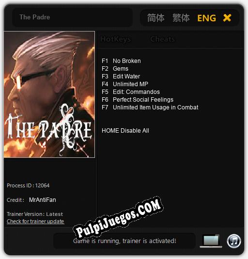 Entrenador liberado a The Padre [v1.0.7]