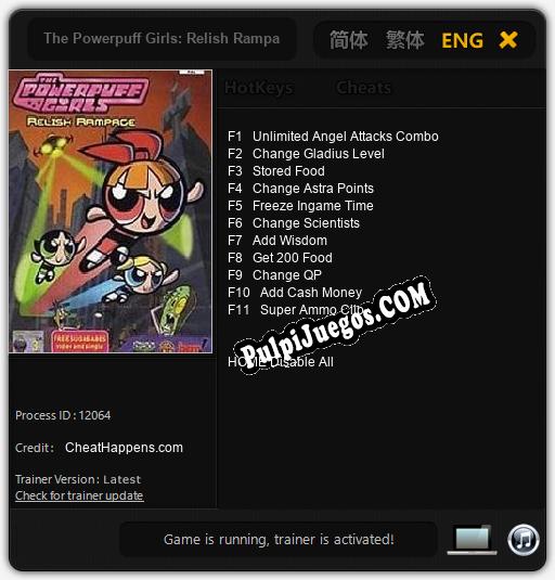 Entrenador liberado a The Powerpuff Girls: Relish Rampage [v1.0.3]