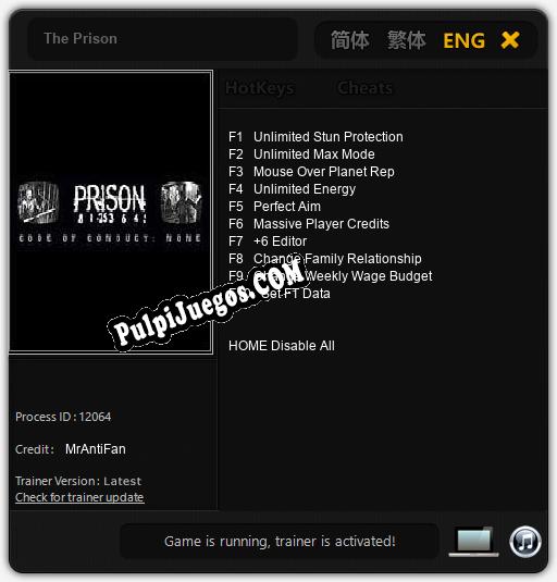 The Prison: Cheats, Trainer +10 [MrAntiFan]