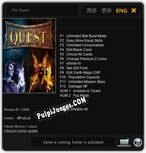 The Quest: Cheats, Trainer +14 [dR.oLLe]