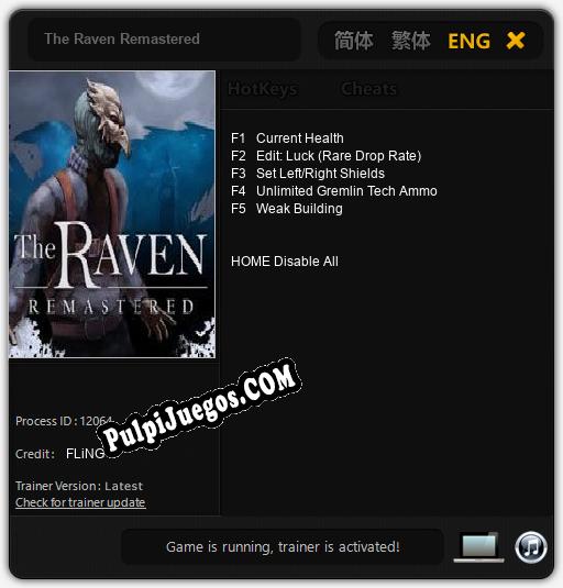 The Raven Remastered: Cheats, Trainer +5 [FLiNG]