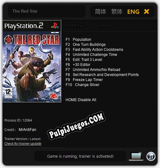 Entrenador liberado a The Red Star [v1.0.4]