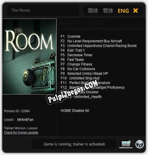 The Room: Cheats, Trainer +14 [MrAntiFan]