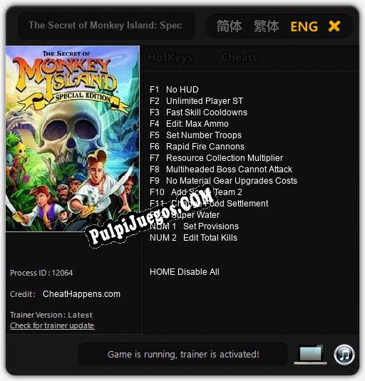 Entrenador liberado a The Secret of Monkey Island: Special Edition [v1.0.4]