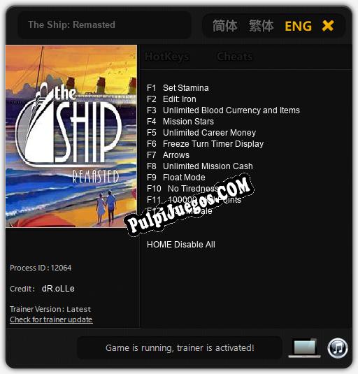 The Ship: Remasted: Treinador (V1.0.31)