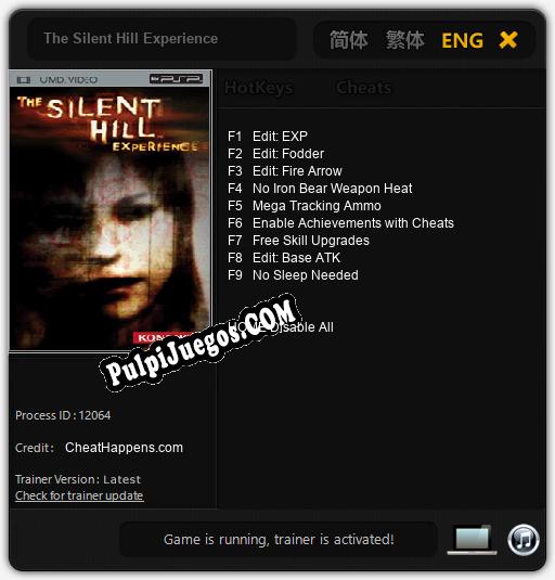 The Silent Hill Experience: Cheats, Trainer +9 [CheatHappens.com]