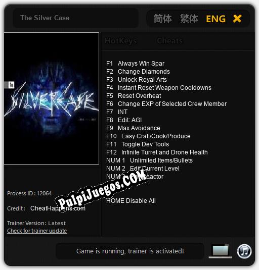 Entrenador liberado a The Silver Case [v1.0.6]