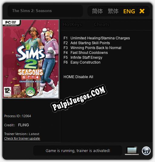 The Sims 2: Seasons: Treinador (V1.0.61)