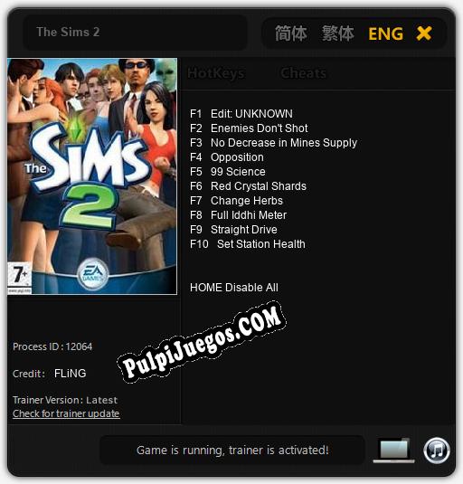 The Sims 2: Treinador (V1.0.77)