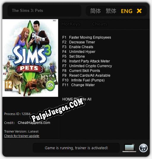 Entrenador liberado a The Sims 3: Pets [v1.0.9]