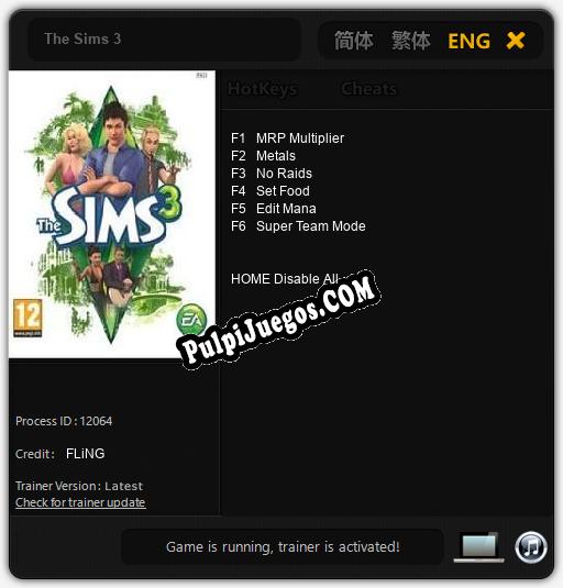 The Sims 3: Treinador (V1.0.3)