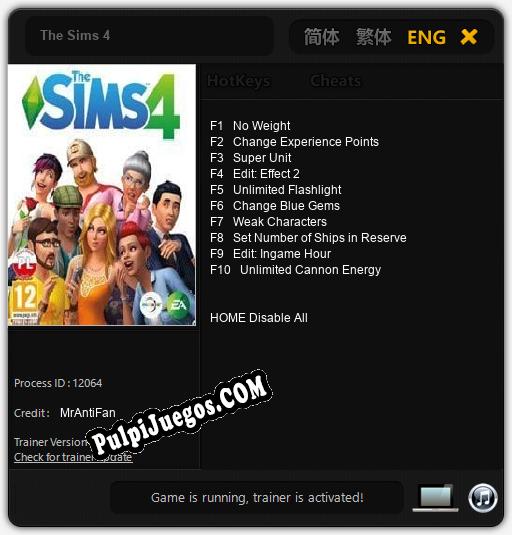 The Sims 4: Trainer +10 [v1.2]